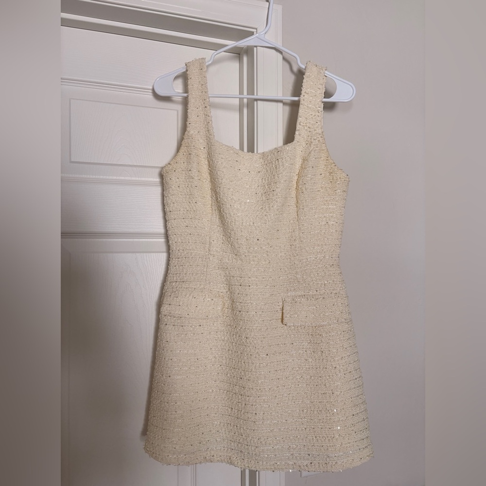 Line and Dot Selani Mini Dress in Cream Size Small - Picture 4 of 7